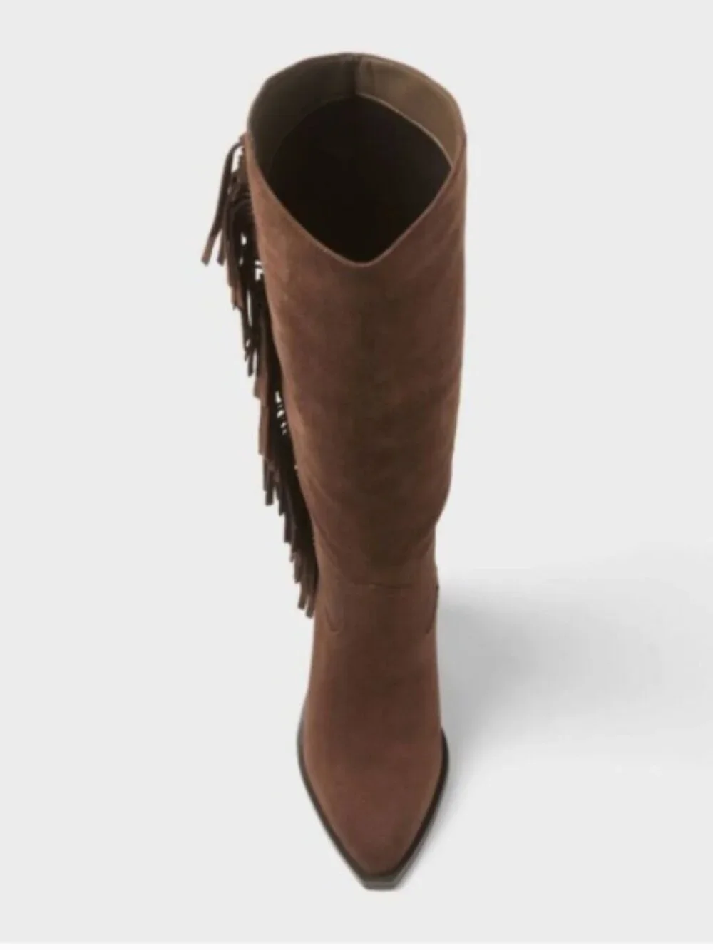 Universal Thread - Women’s Patsy Mid Calf Tall Fringe Memory Foam Western Boots